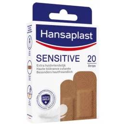 Hansaplast SENSITIVE kipsinauhat ihon sävy medium, 20 kpl