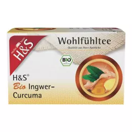 H&amp;S luomu inkivääri-kurkuma-suodatinpussit, 20x1,25 g