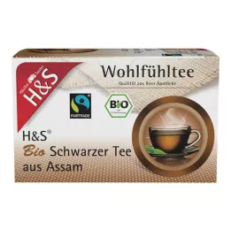 H&amp;S luomumusta tee Assam Filter Bagsista, 20X1,80 g