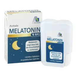 Melatoniini 1 mg minitabletit annostelijassa, 120 kpl