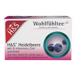H&amp;S Mustikka B-vitamiinilla sinkkiä ja seleeniä Fbtl., 20X2,5 g