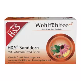 H&amp;S Tyrni C-vitamiinilla ja seleenillä suodatinpussit, 20X2,5 g