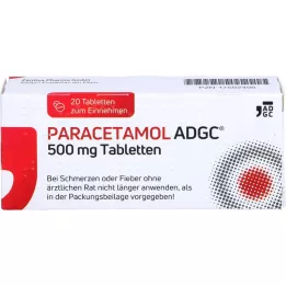 PARACETAMOL ADGC 500 mg tabletit, 20 kpl