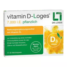 VITAMIN D-LOGES 7 000 IU yrttiviikoittainen varasto, 30 kpl