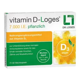 VITAMIN D-LOGES 7 000 IU yrttiviikoittainen varasto, 60 kpl
