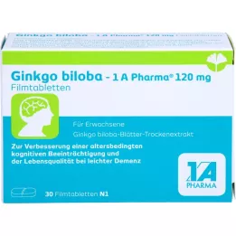 GINKGO BILOBA-1A Pharma 120 mg kalvopäällysteiset tabletit, 30 kpl