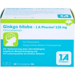 GINKGO BILOBA-1A Pharma 120 mg kalvopäällysteiset tabletit, 60 kpl