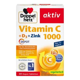 Doppelherz C-vitamiini 1000 + D3 + sinkkivarasto tabletit, 30 kpl