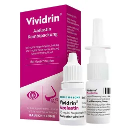 Vividrin® Azelastine -yhdistelmäpakkaus heinänuha &amp; -allergioihin, 1 kpl