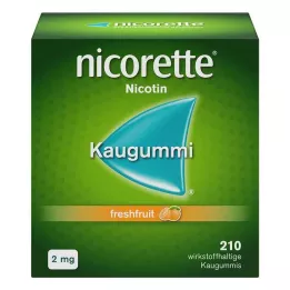 NICORETTE 2 mg tuorehedelmäpurukumia, 210 kpl