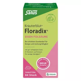 FLORADIX Rauta-foolihappotabletit, 84 kpl