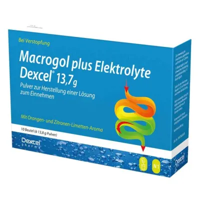 Macrogol plus elektrolyytit Dexcel 13,7 g Ple, 10 kpl