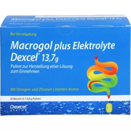 MACROGOL plus elektrolyytit Dexcel 13,7 g PLE, 20 kpl
