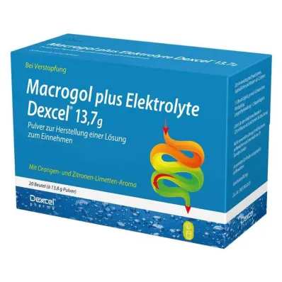 Macrogol plus elektrolyytit Dexcel 13,7 g Ple, 20 kpl