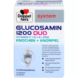 DOPPELHERZ Glukosamiini 1200 Duo System Kombipacking, 60 kpl