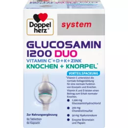 DOPPELHERZ Glukosamiini 1200 Duo System Kombipacking, 120 kpl
