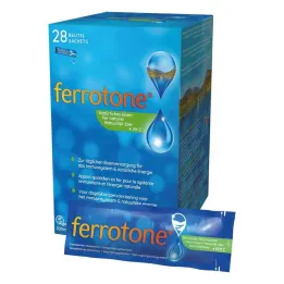 Ferrotone luonnonrauta plus C-vitamiini omenapussi, 28X25 ml