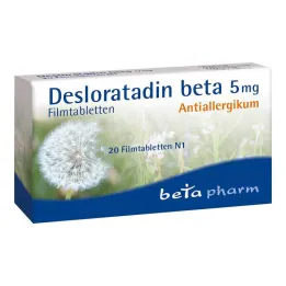 Desloratadiini beeta 5 mg kalvopäällysteiset tabletit, 20 kpl