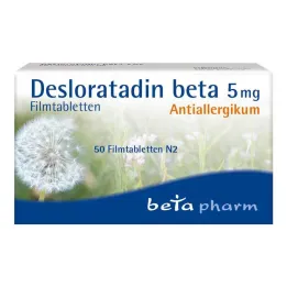 Desloratadiini beeta 5 mg kalvopäällysteiset tabletit, 50 kpl