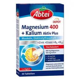 Abbey Magnesium 400 + kaliumtabletit, 30 kpl