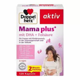 DOPPELHERZ Mama plus DHA+ foolihappokapselit, 120 kpl