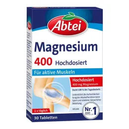 Abbey Magnesium 400 suuriannoksiset tabletit, 30 kpl