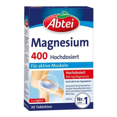 Abbey Magnesium 400 suuriannoksiset tabletit, 30 kpl
