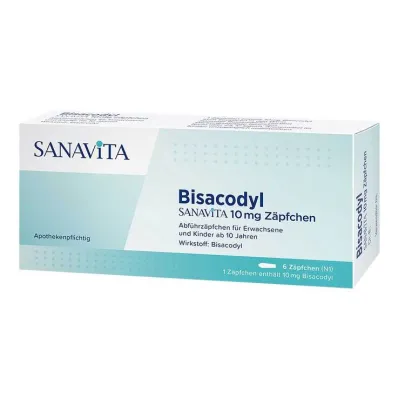 Bisacodyl Sanavita 10 mg peräpuikot, 6 kpl