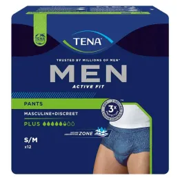 TENA® MEN ACTIVE FIT Plus Pants siniset S/M inkontinenssiin, 12 kpl