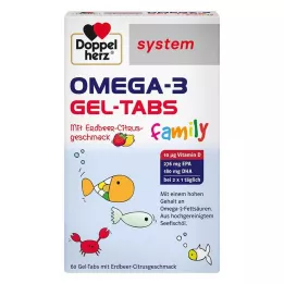 DOPPELHERZ Omega-3 Gel-Tabs -perhe Erdb.Cit.system, 60 kpl