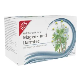 H&S® mahan ja suoliston teesuodatinpussit, 20X2,0 g