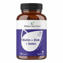 Biotiini + sinkki + seleeni iholle ja hiuksille & Nails kapselit, 120 kpl