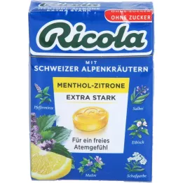 RICOLA o.Z.Box Mentoli-Lemon erikoisvahvat karkit, 50 g