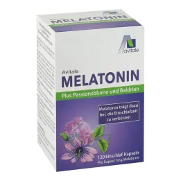 Melatoniini + passionkukka + valeriankapselit, 120 kpl