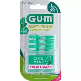 GUM Pehmeät haukat Comfort Flex mint suuri, 40 kpl
