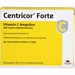 CENTRICOR Forte C-vitamiini, amp. 200 mg/ml injektioliuos, 5X5 ml