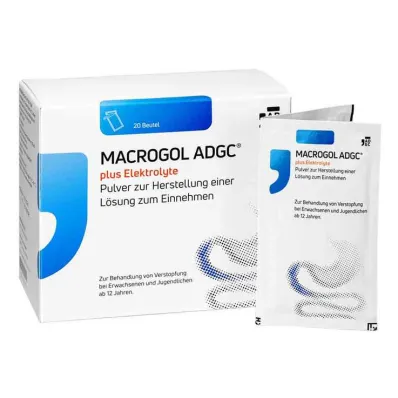 Macrogol ADGC® plus elektrolyytit jauhe H.e.L. ottaa, 20 kpl Macrogol ADGC® plus elektrolyytit jauhe H.e.L. ottaa, 20 kpl