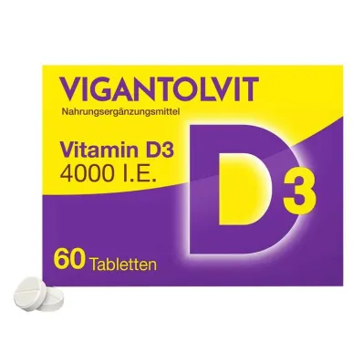 Vigantolvit 4 000 IU D3-vitamiinitabletit, 60 kpl Vigantolvit 4 000 IU D3-vitamiinitabletit, 60 kpl