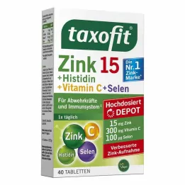 Taxofit sinkki + histidiini + seleenivarastotabletit, 40 kpl