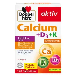 Doppelherz Calcium + D3 + K tabletit, 120 kpl