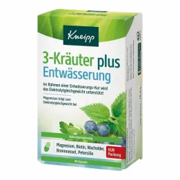 Kneipp 3-yrtti plus vedenpoistokapselit, 60 kpl