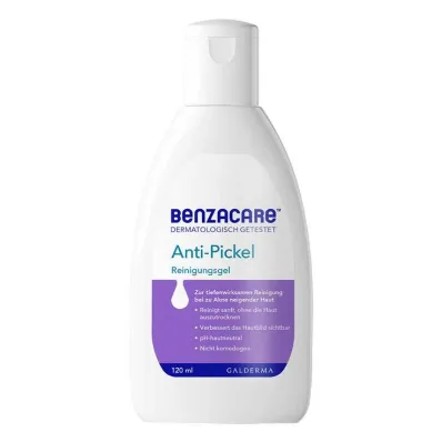 Benzacare näppylöitä estävä puhdistusgeeli, 120 ml