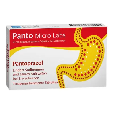 Panto Micro Labs 20 mg enteropäällysteiset tabletit närästykseen, 7 kpl