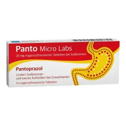 Panto Micro Labs 20 mg enteropäällysteiset tabletit närästykseen, 14 kpl
