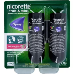 NICORETTE Hedelmät &amp; Mint Spray 1 mg/Spray NFC,kpl