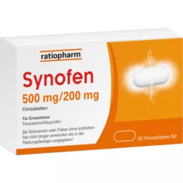 SYNOFEN 500 mg/200 mg kalvopäällystetyt tabletit, 20 kpl