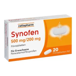 Synofen - ibuprofeenin ja parasetamolin kanssa, 20 kpl