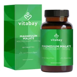 Magnesiummalaatti 1000 mg vegaaninen suuriannoksinen tabletti, 180 kpl