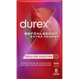 DUREX Aidon tuntuiset, erittäin kosteat kondomit, 8 kpl