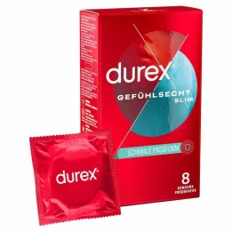 DUREX Aidosti tuntuiset ohuet kondomit, 8 kpl